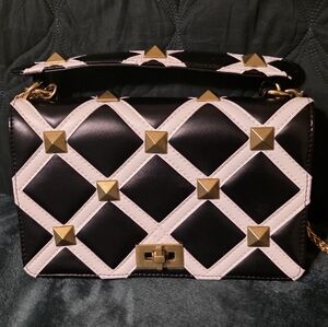 Ebony & Ivory Rivet Bag